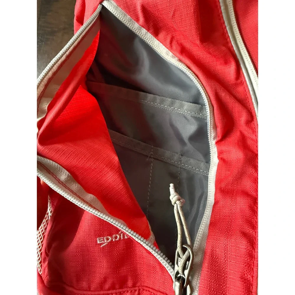 Eddie Bauer Sling Backpack OS Red Excellent Crossbody Hiking Travel Bag